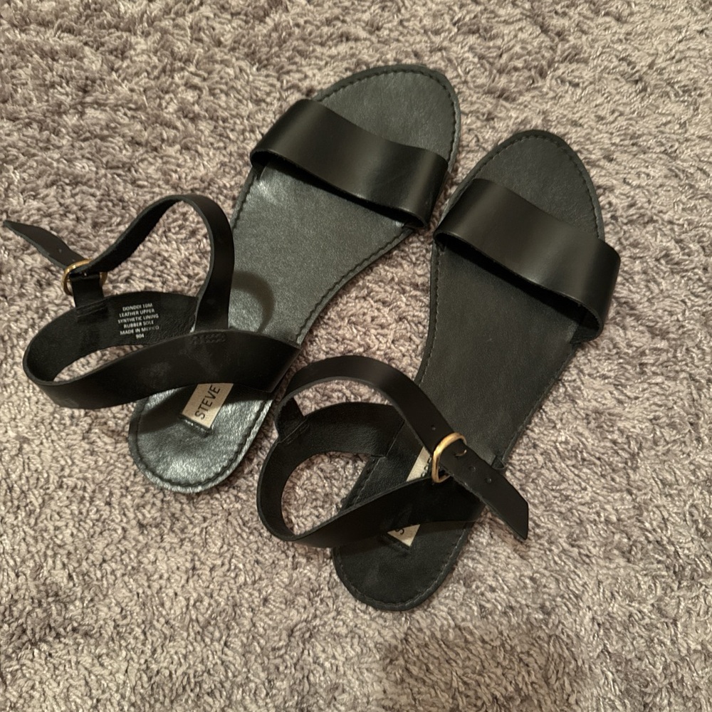 Steve Madden Black Minimalist Sandals